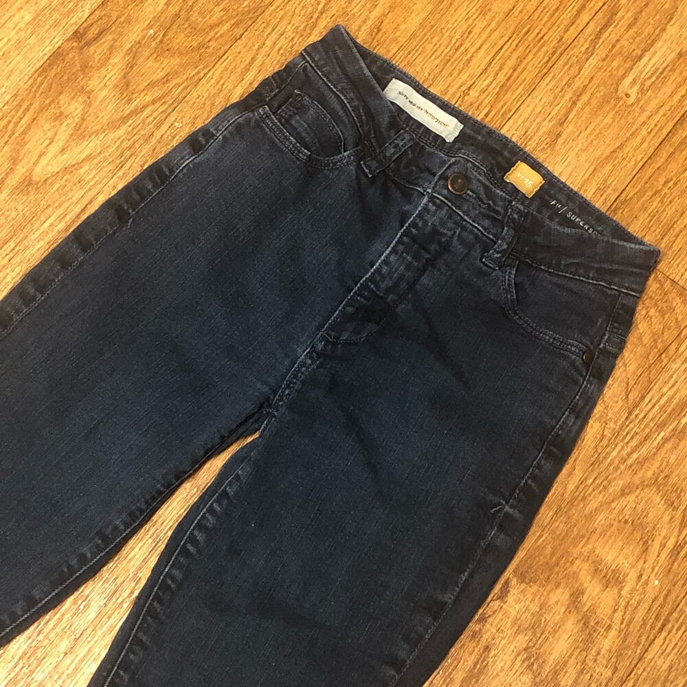 Anthropologie Pilcro and the Letterpress Dark Wash Superscript Skinny Jeans 25